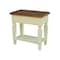 International Concepts Rectangle Vista Solid Wood Side Table with Shelf -, 24 in W, 14 in L, 24 in H, Wood, Hickory/Shell OT79-15E2 - alternate 1